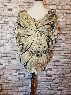 RXB Tie-Dye Studded Blouse